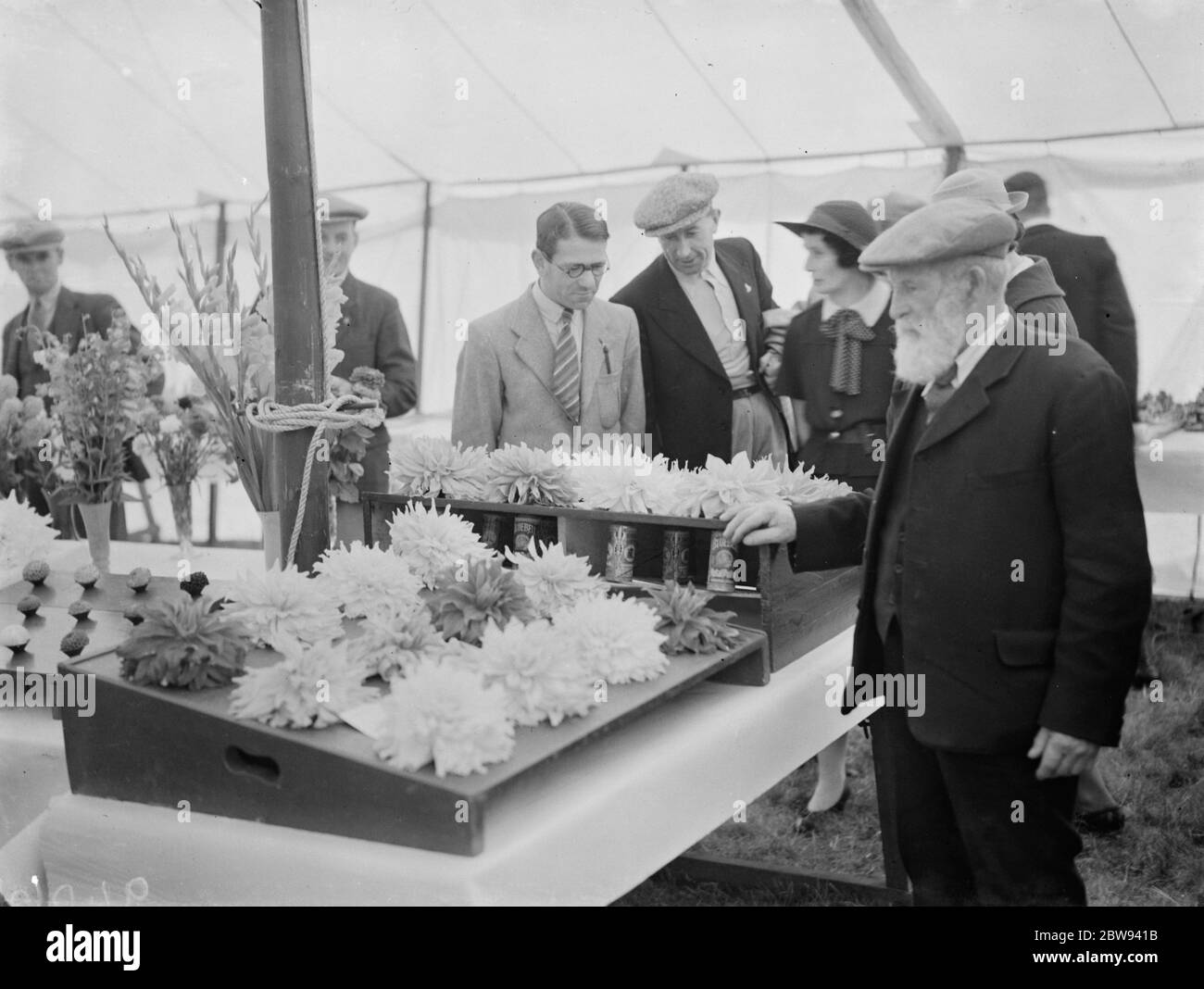 Le spectacle de fleurs de Longfield , Kent . 1938 Banque D'Images