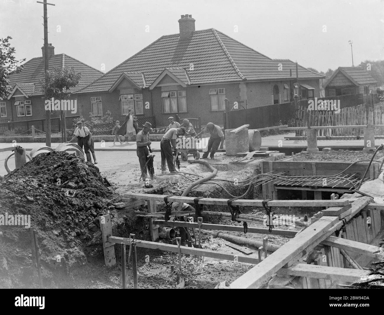 Réparations de Yew Grove à Sidcup , Kent . 1937 Banque D'Images