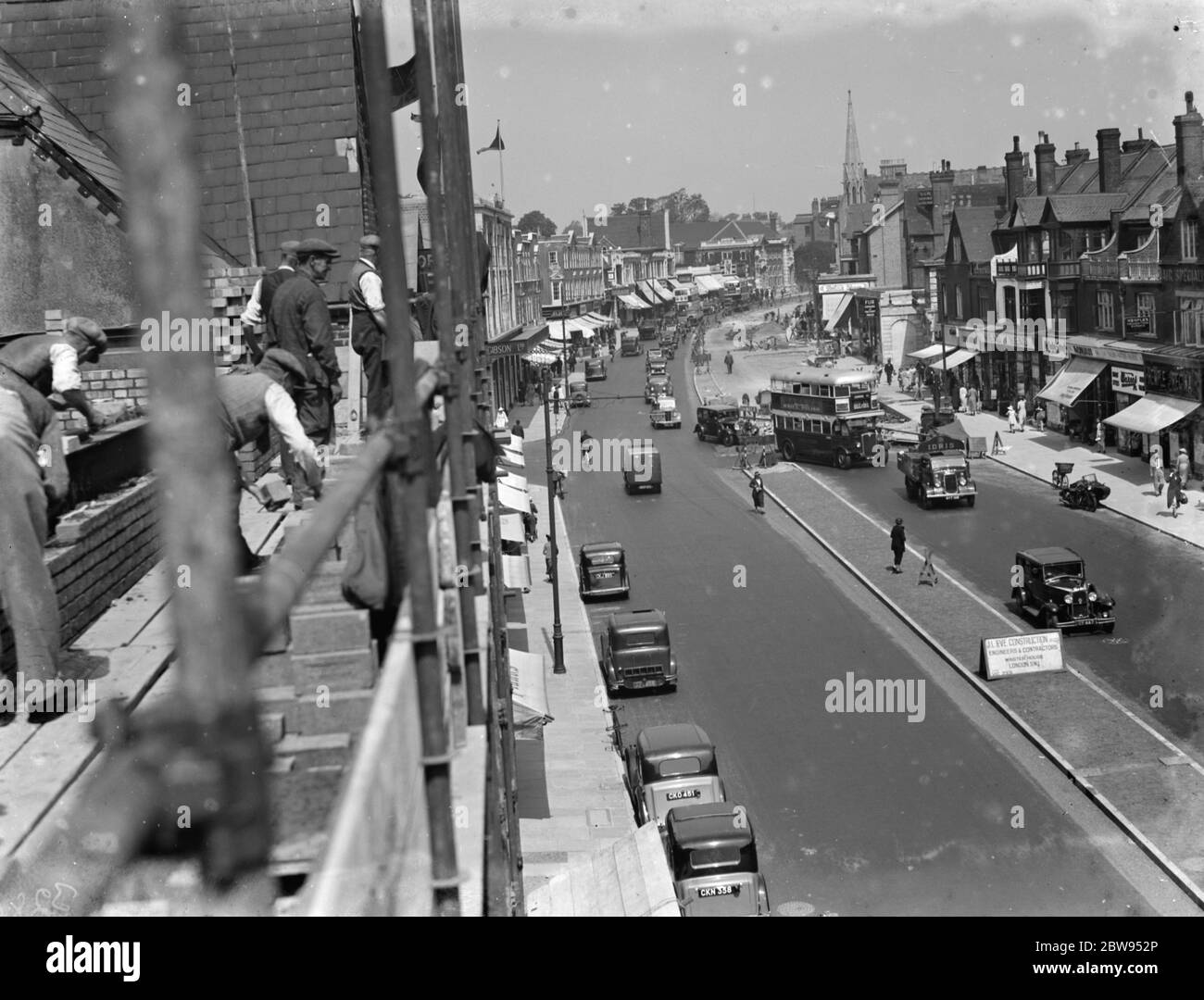 Rue divisée de Bromley. 1936 Banque D'Images