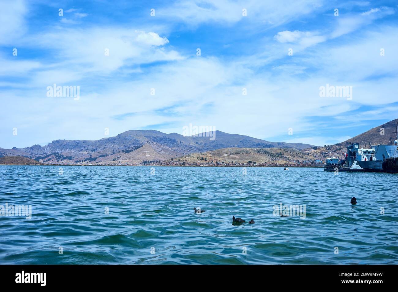 Le jour du lac Titicaca Banque D'Images