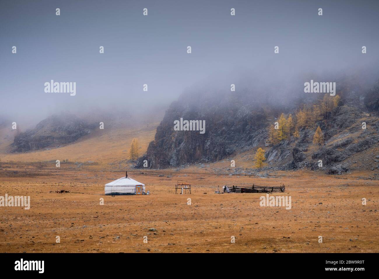 mongol typique, Parc national de Terkhiin Tsagaan Nuur, Mongolie, mongol, Asie, asiatique. Banque D'Images