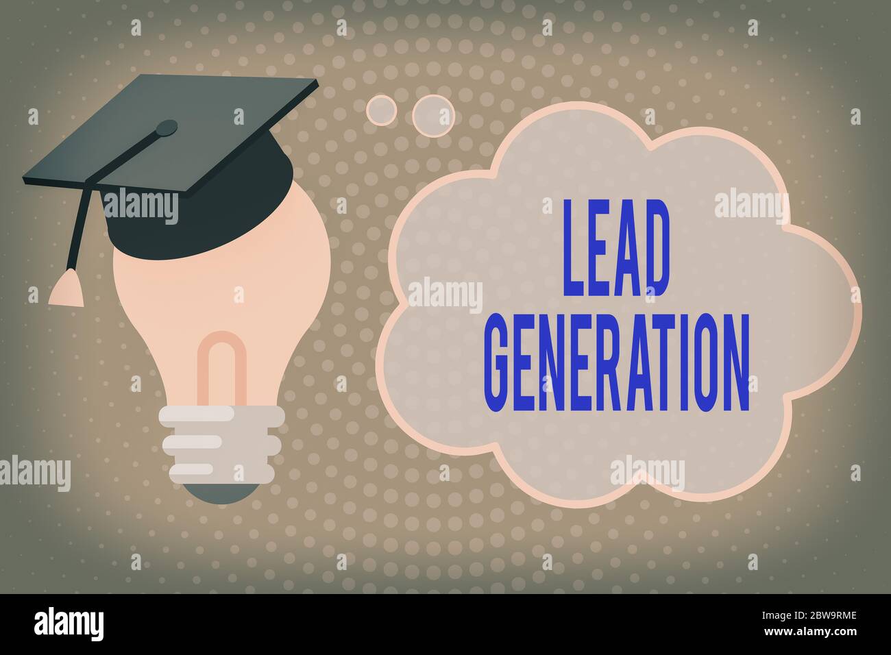 Écriture manuscrite écriture de texte génération de dérivations. Photo conceptuelle cultiver le client potentiel connecté à l'entreprise 3D Gradation Cap Thinking Resti Banque D'Images