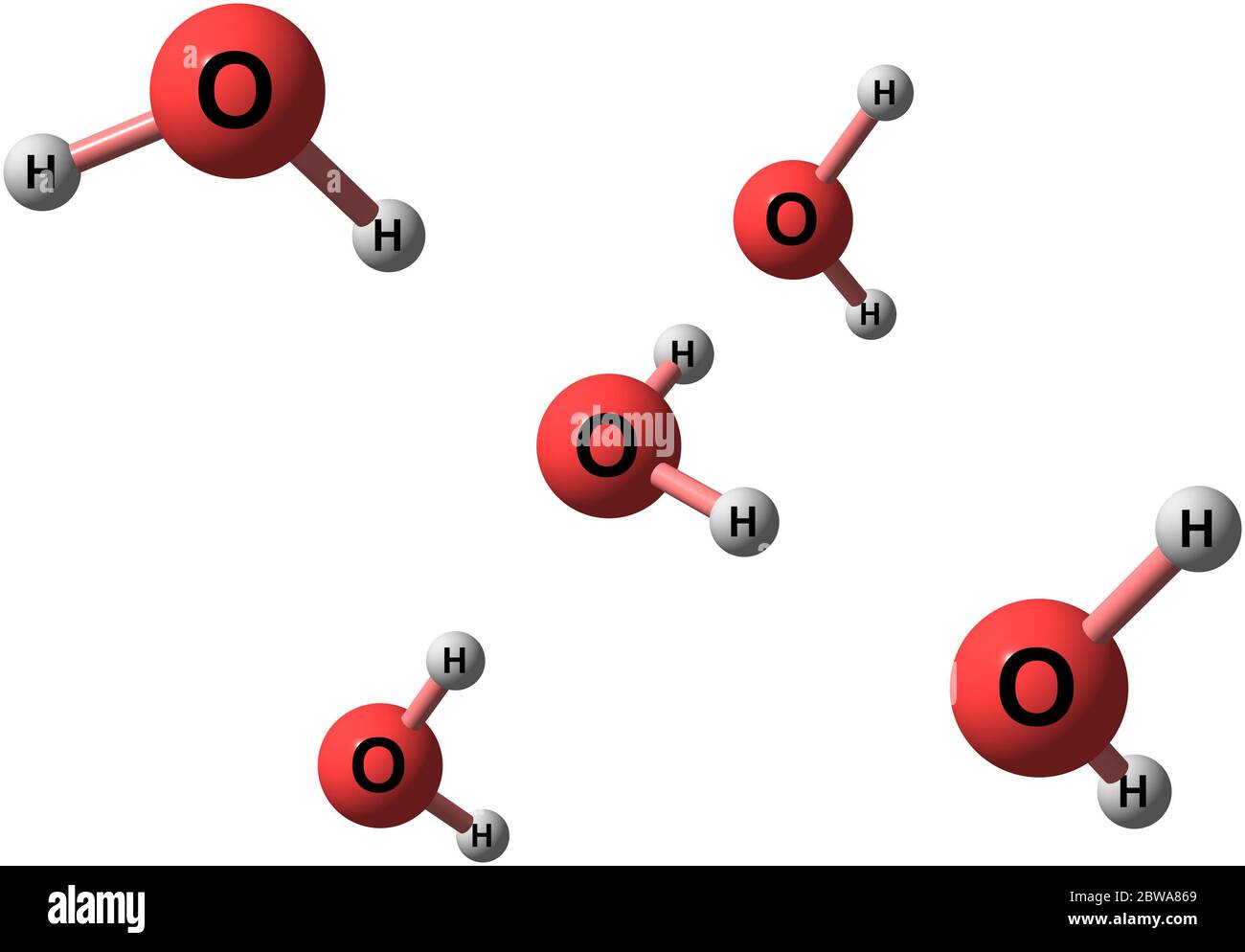 Eau H2O est un composé inorganique polaire qui est à température ambiante  un liquide sans goût et inodore. illustration 3d Photo Stock - Alamy