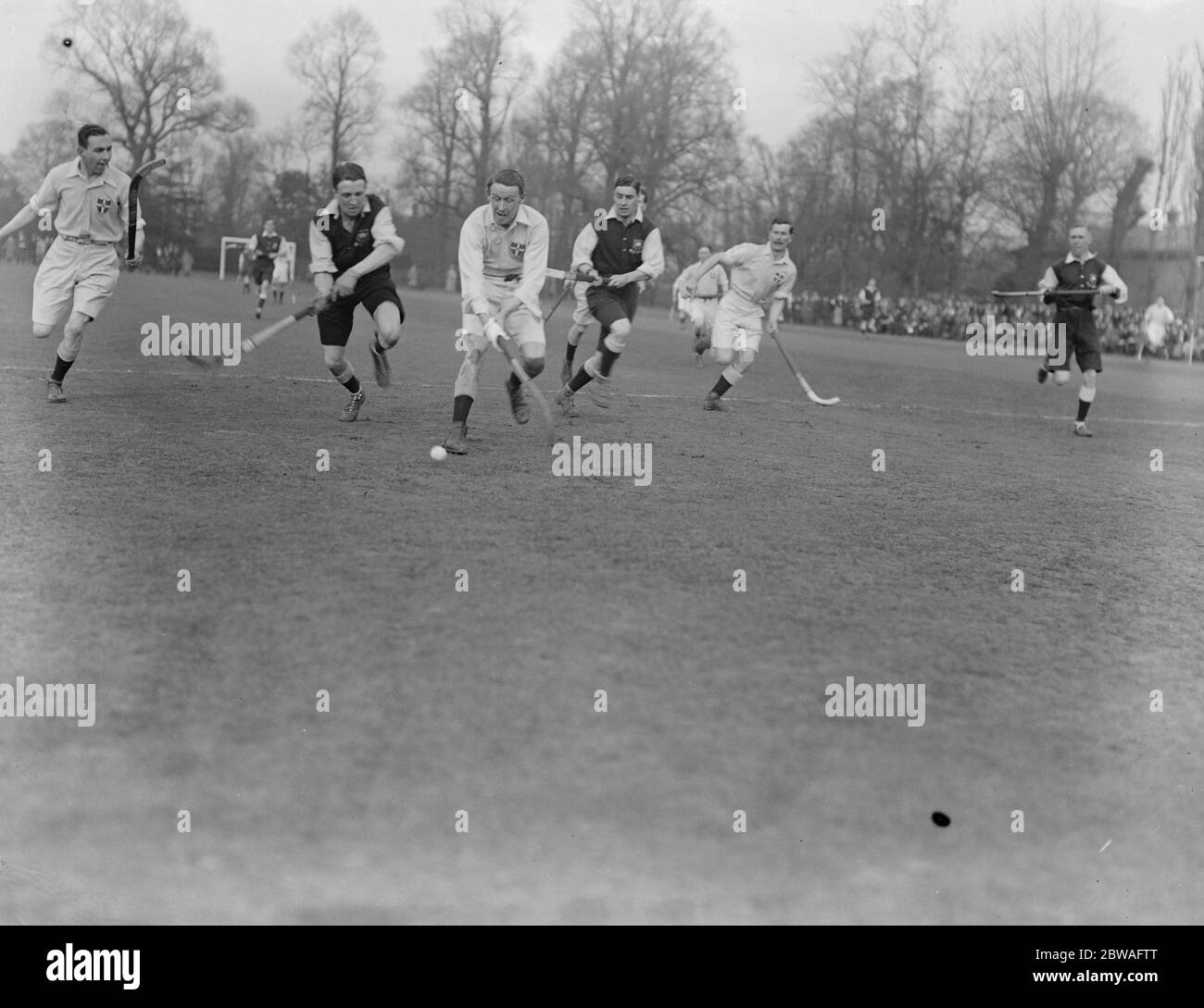 Oxford contre Cambridge hockey à Beckenham Cambridge en déplacement 24 février 1921 Banque D'Images