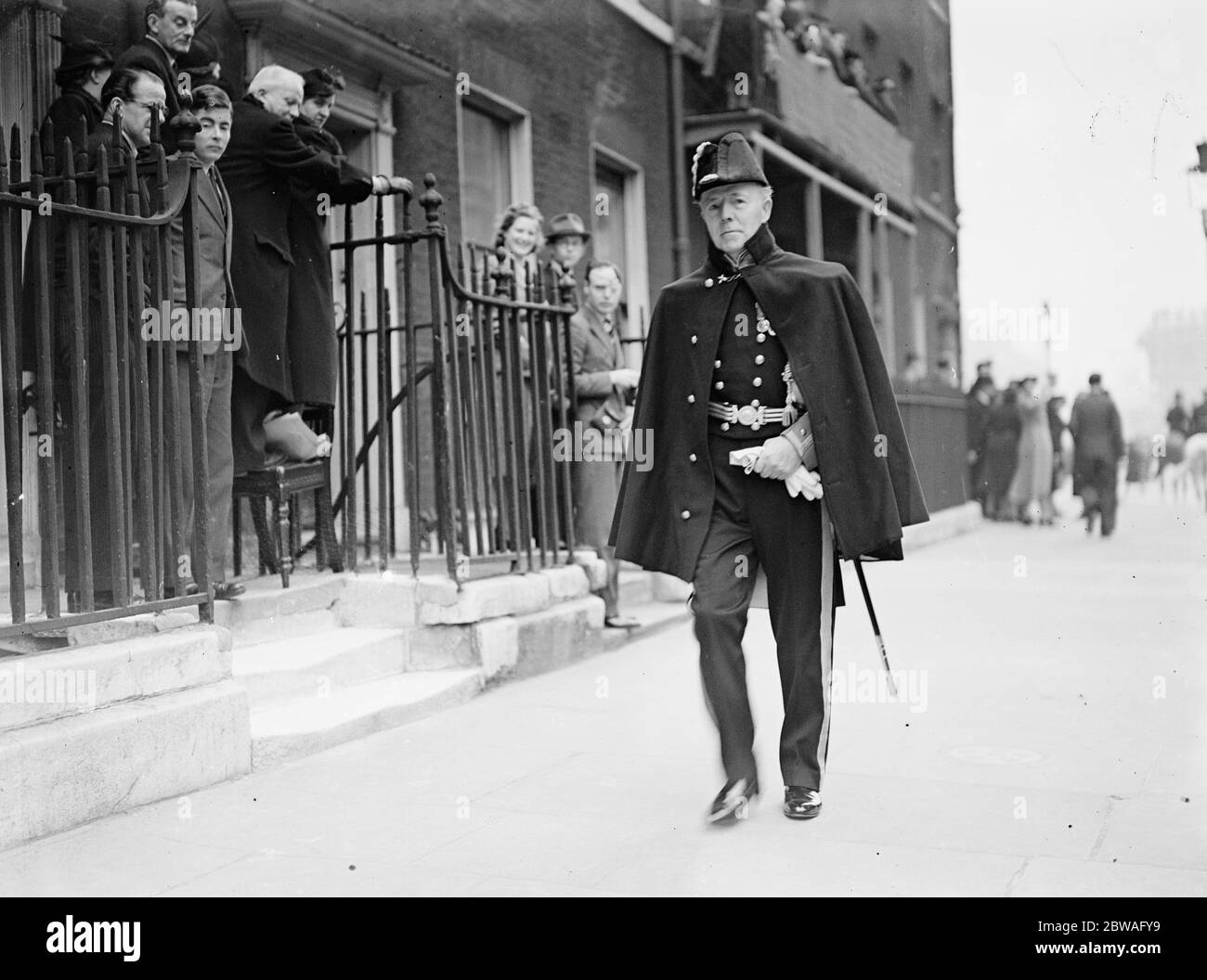 L'ouverture d'État du Parlement . Seigneur Runciman en uniforme . 8 novembre 1938 Banque D'Images