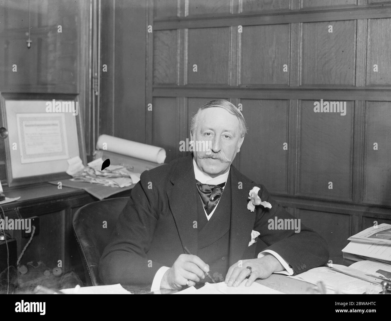 Sir Vansittart Bowater 23 janvier 1924 Banque D'Images