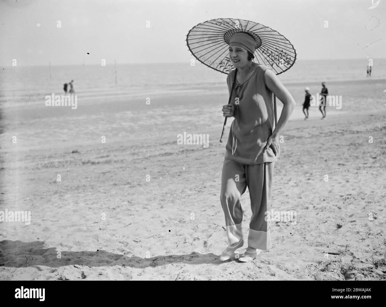 Sur le Lido Mlle Suzanne Lenglen 25 août 1926 Banque D'Images