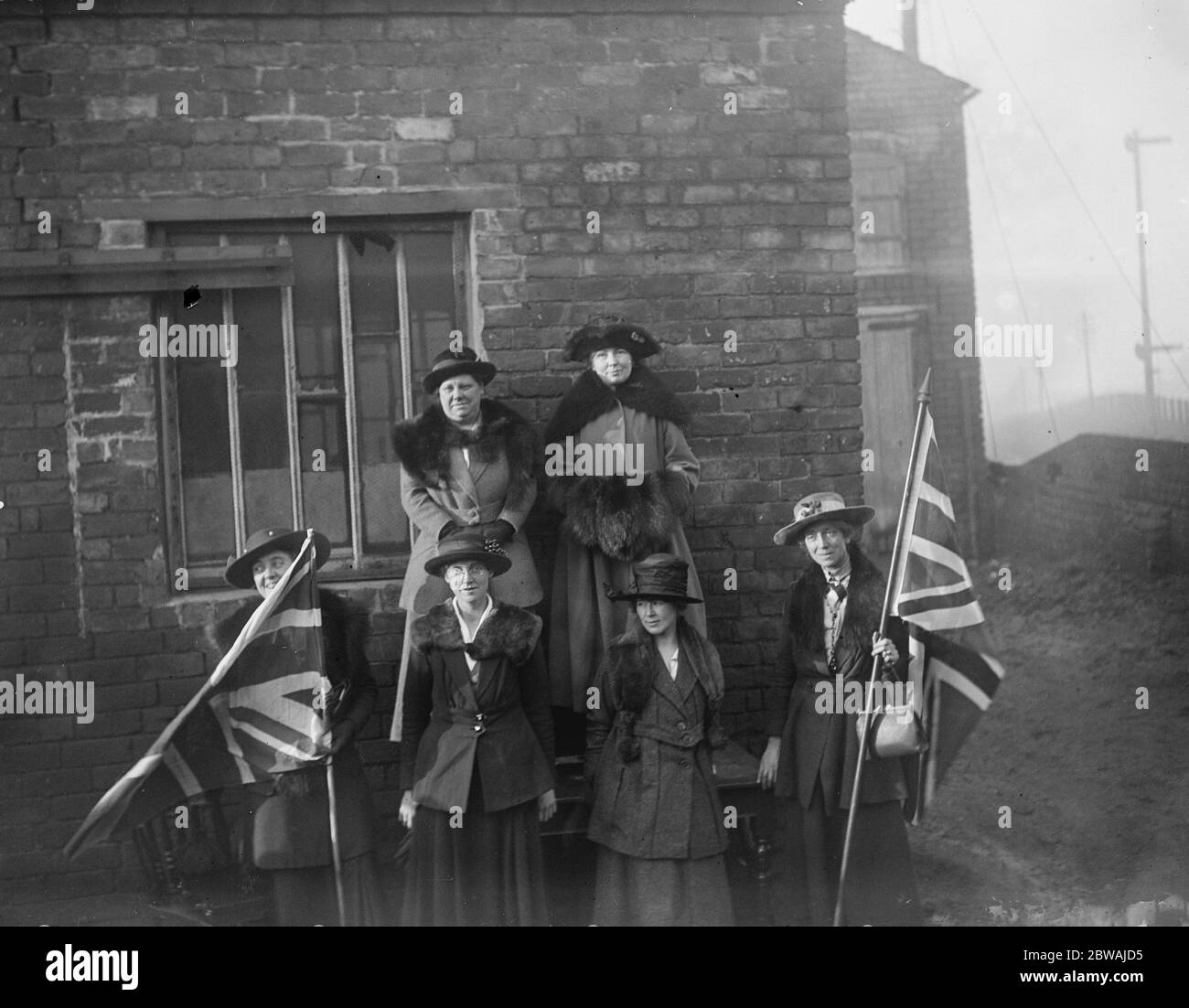 Ouverture de la campagne de Miss Christabel Pankhursts à Smethwick , Staffordshire, 28 novembre 1918 Banque D'Images