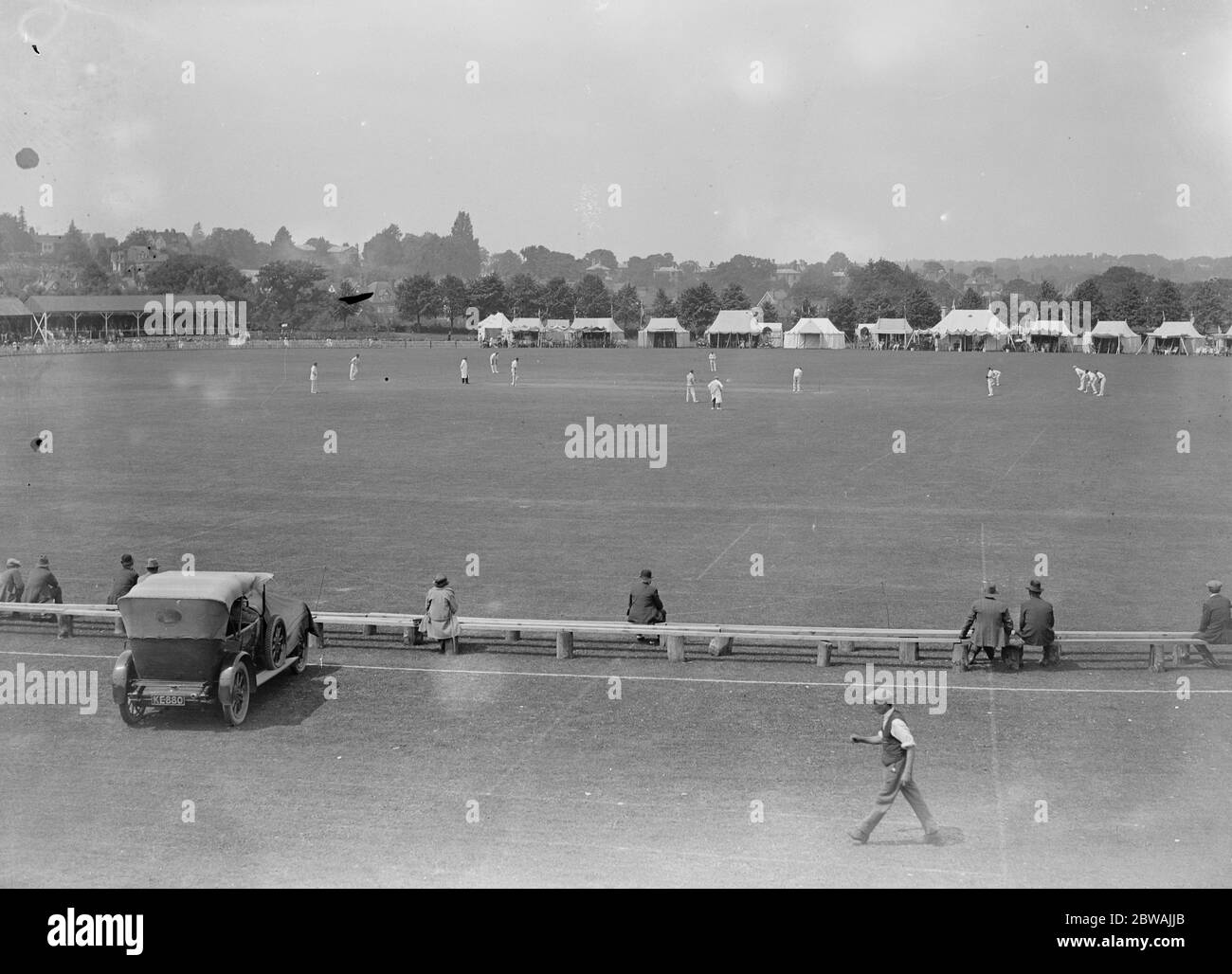 Tunbridge Wells . Le célèbre Nevill , terrain de cricket du comté de Kent, août 1924 Banque D'Images