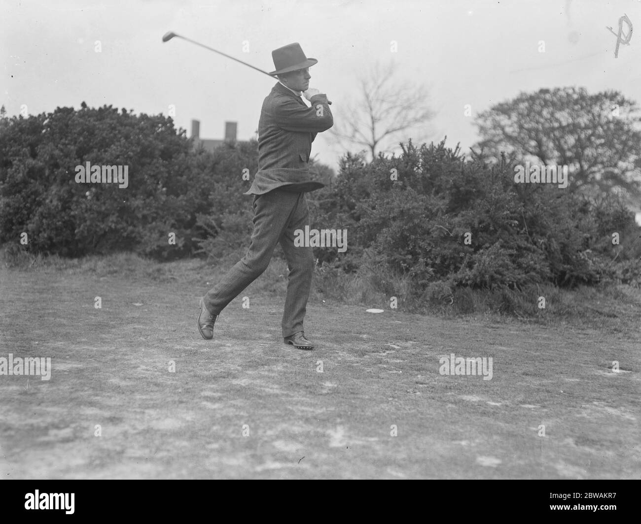 Presse contre clergé au golf à Walton Heath Sir George Riddell Banque D'Images