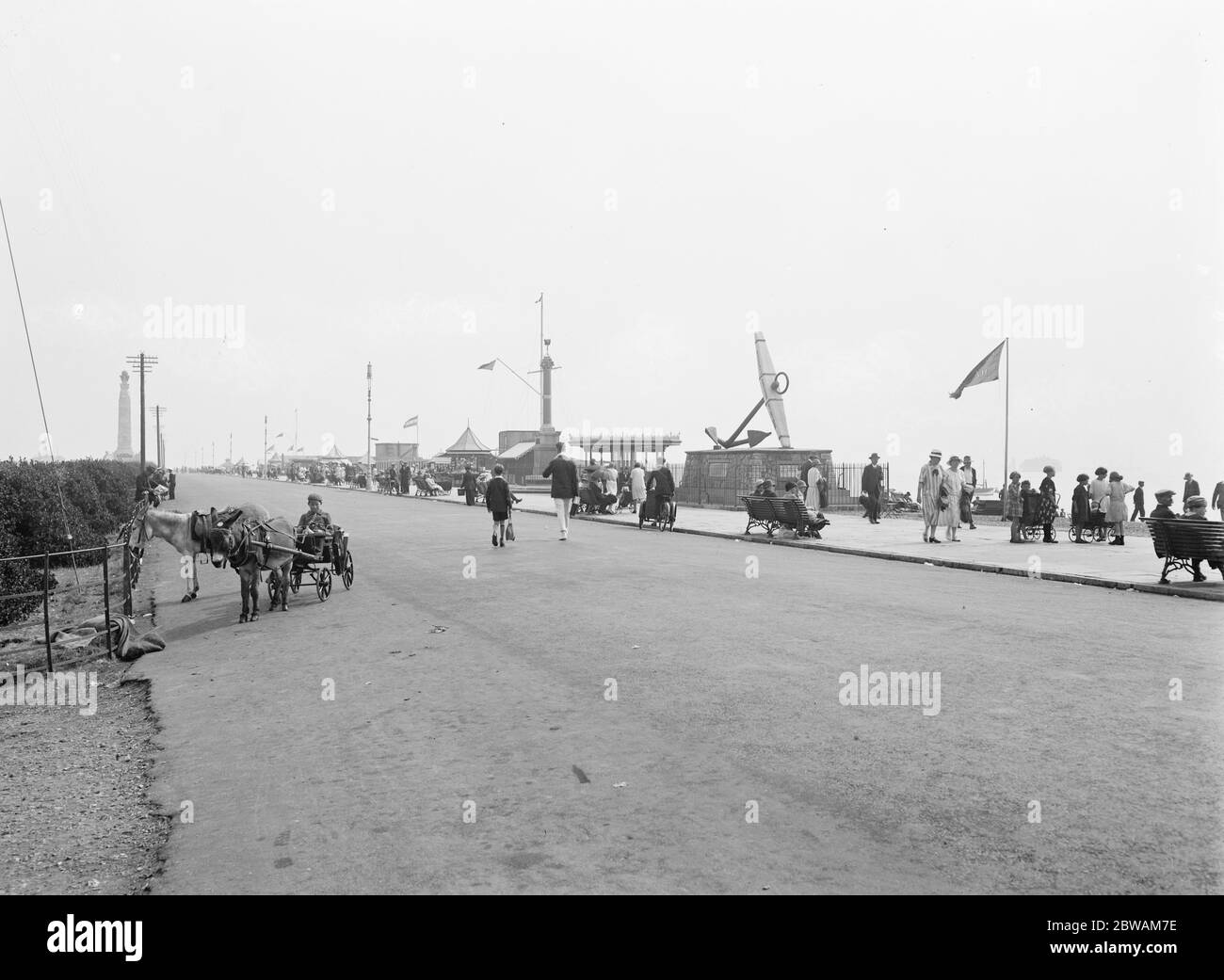 Southsea est une station balnéaire située à Portsmouth 1925 Banque D'Images