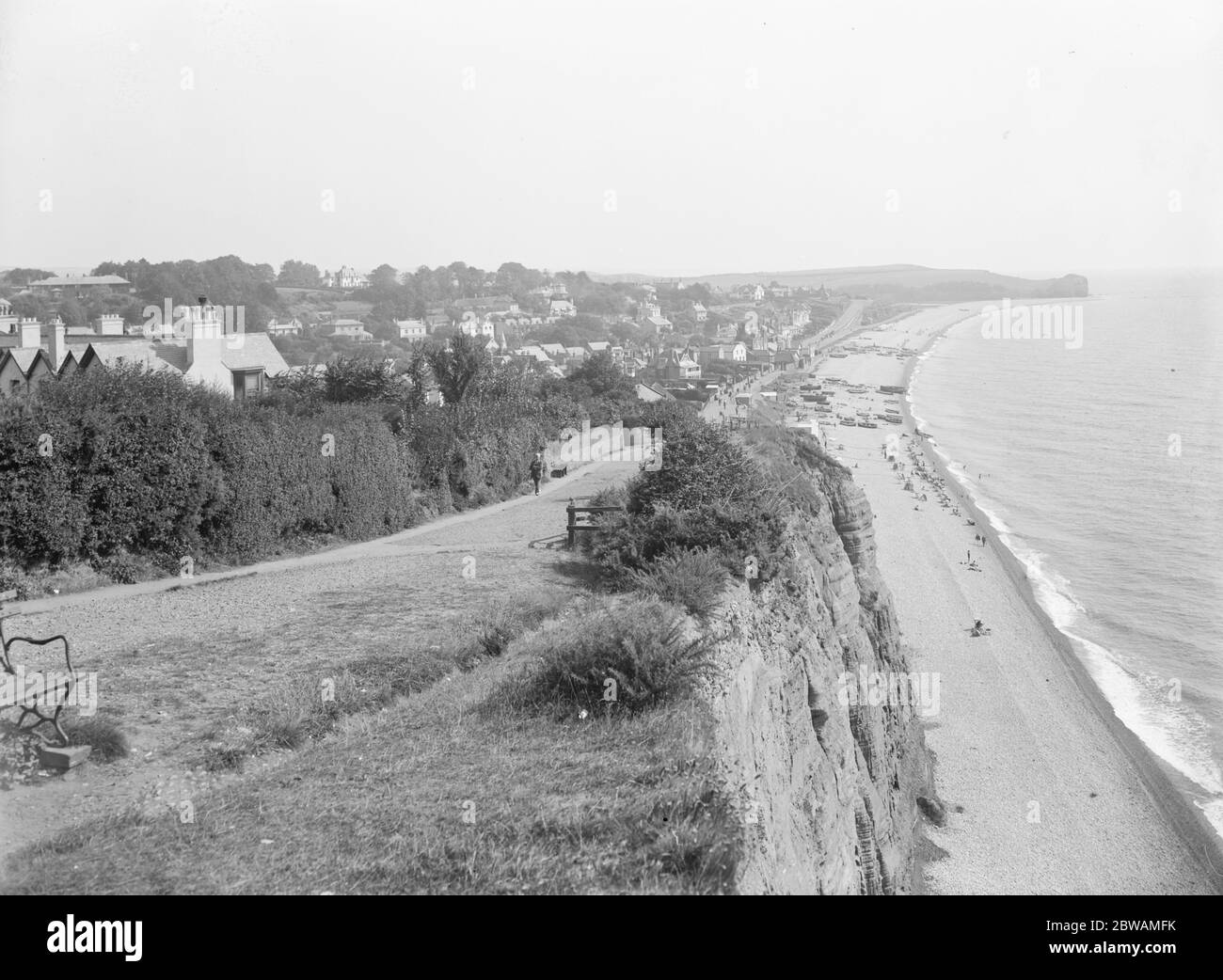 Budgleigh Salterton est une petite ville située sur la côte sud du Devon 1925 Banque D'Images