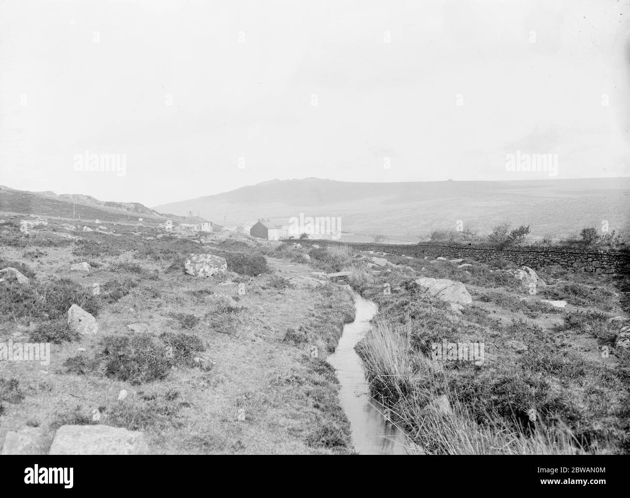 Merrivale dans l'ouest de Dartmoor, dans le Devon occidental 1926 Banque D'Images