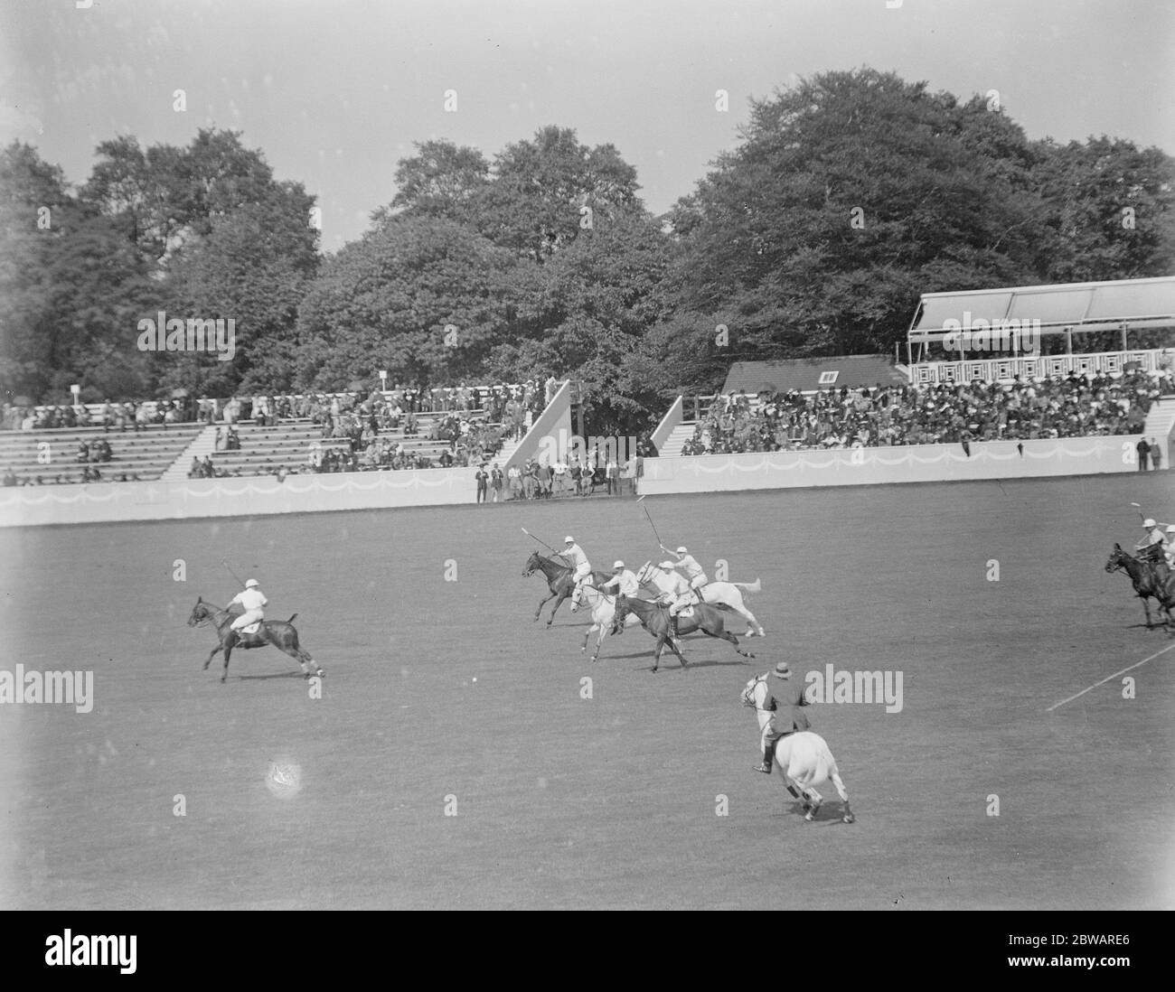 Épreuve internationale de polo à Hurlingham America contre Hurlingham une course passionnante pour le bal 28 mai 1921 Banque D'Images