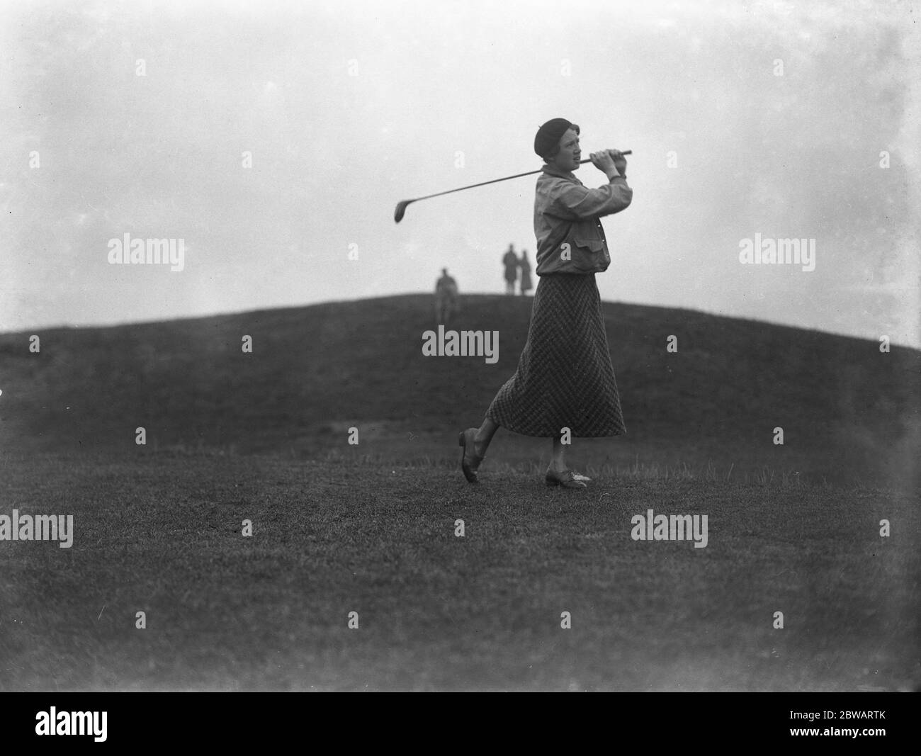 Championnat de l'Union de golf Dames au club de golf de Seaccroft , Skegness Mme Jack Beeson ( Porters Park ) sur le parcours . Banque D'Images