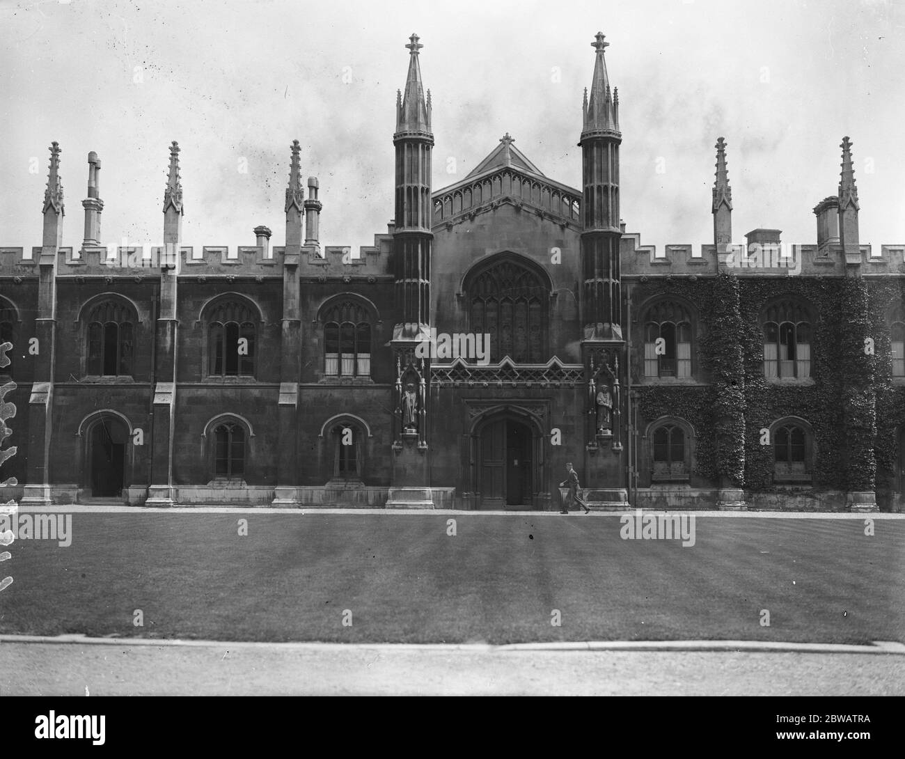 Université de Cambridge . Une partie plus moderne du quadrilatère du Collège Corpus Christi . 13 novembre 1921 Banque D'Images