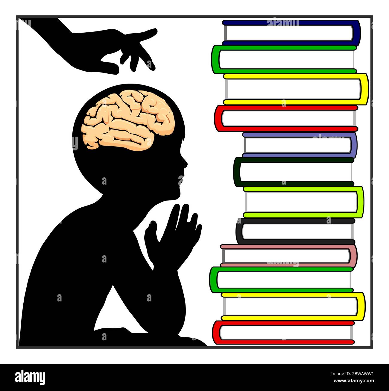 Soutenir les enfants afin de développer des compétences mentales dans la petite enfance. Banque D'Images