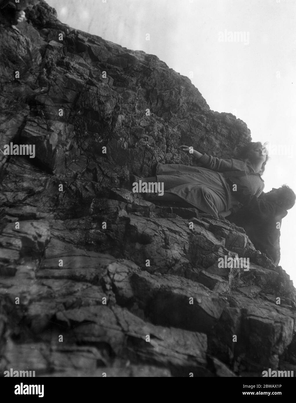 Le tournage de ' The Manxman ' , un conte d'amour étoilé sur l' île de Man . Réalisé par George Loane Tucker et avec Elisabeth Risdon . 1916 Banque D'Images