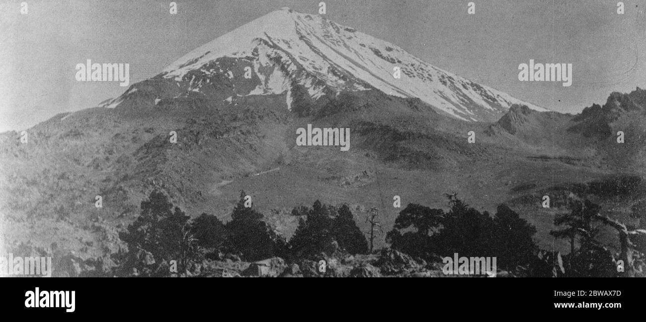 Volcan Crizaba . Le centre du tremblement de terre mexicain 6 janvier 1920 volcan Pico de Orizaba Banque D'Images