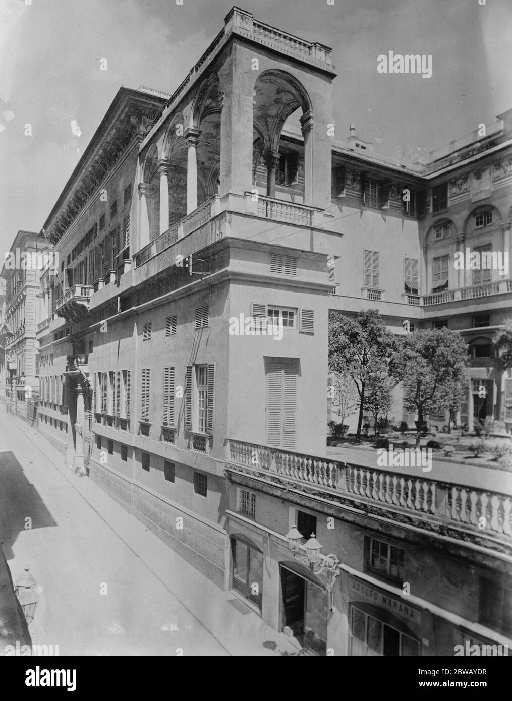 Le Palais Royal de Gênes 22 mars 1922 Banque D'Images