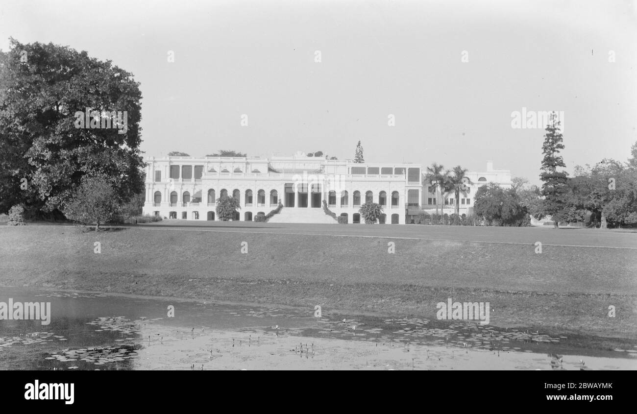 H R H le Prince de Galles Indian Tour Belvedere , Calcutta 1922 Banque D'Images