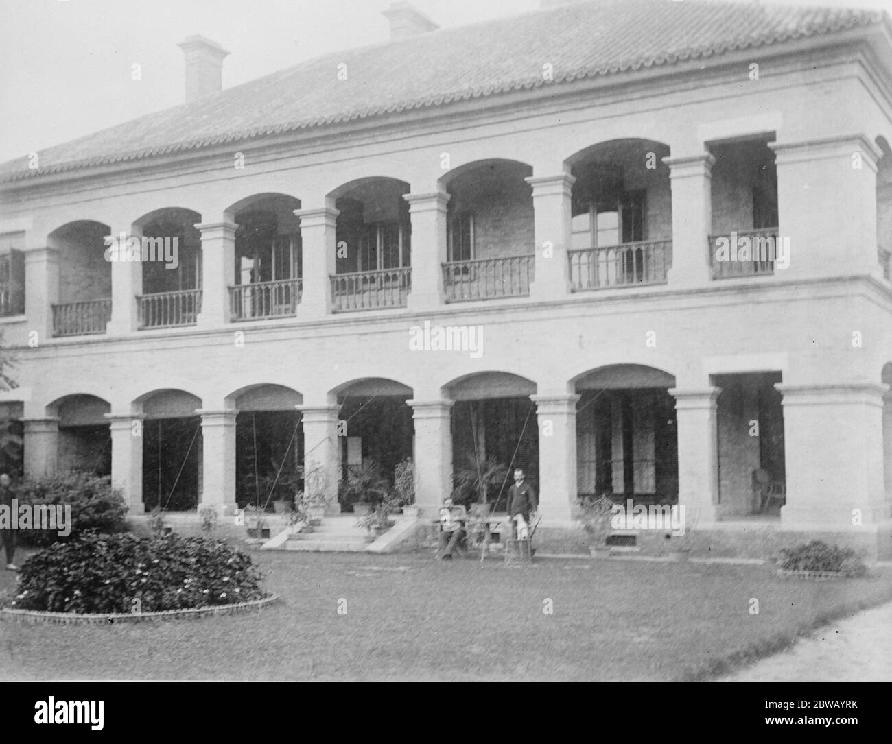 Maison du premier secrétaire dans la Chine britannique de Pékin 1919 Banque D'Images