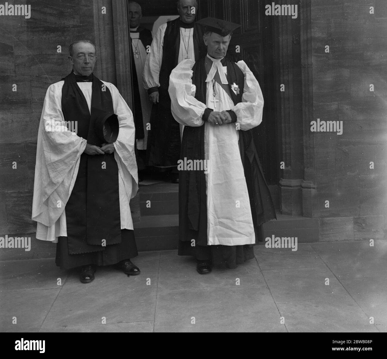 L'intronisation du Dr T B Strong ( ancien évêque de Ripon ) , à droite , comme nouvel évêque d'Oxford . 28 octobre 1925 Banque D'Images