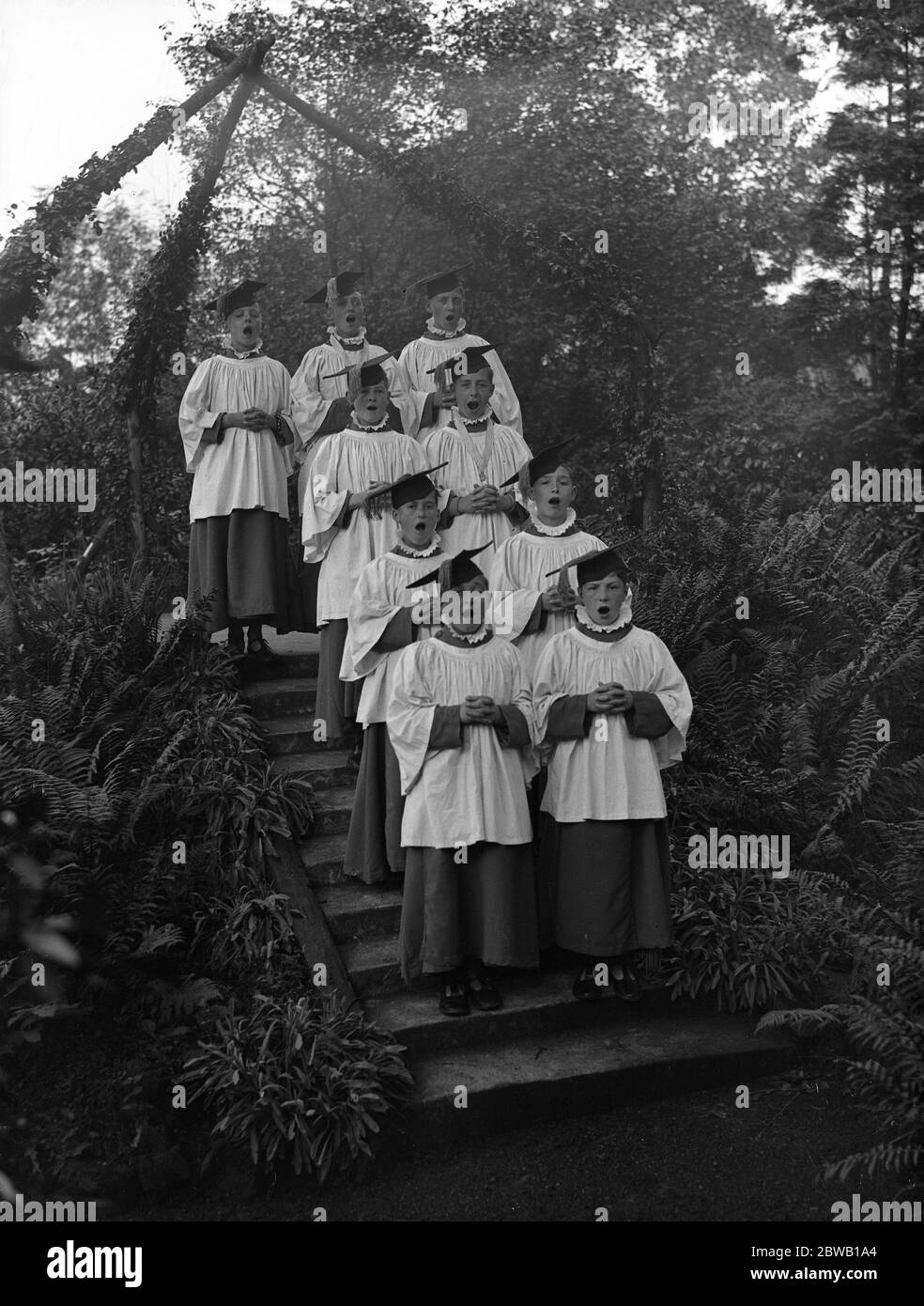 Les garçons de St Mary of the Angels Song School , Highgate , Londres . 22 septembre 1936 Banque D'Images