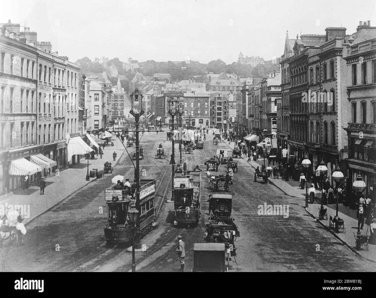 La ville brûlée de Cork . Rue Patrick , Cork . 14 décembre 1920 Banque D'Images