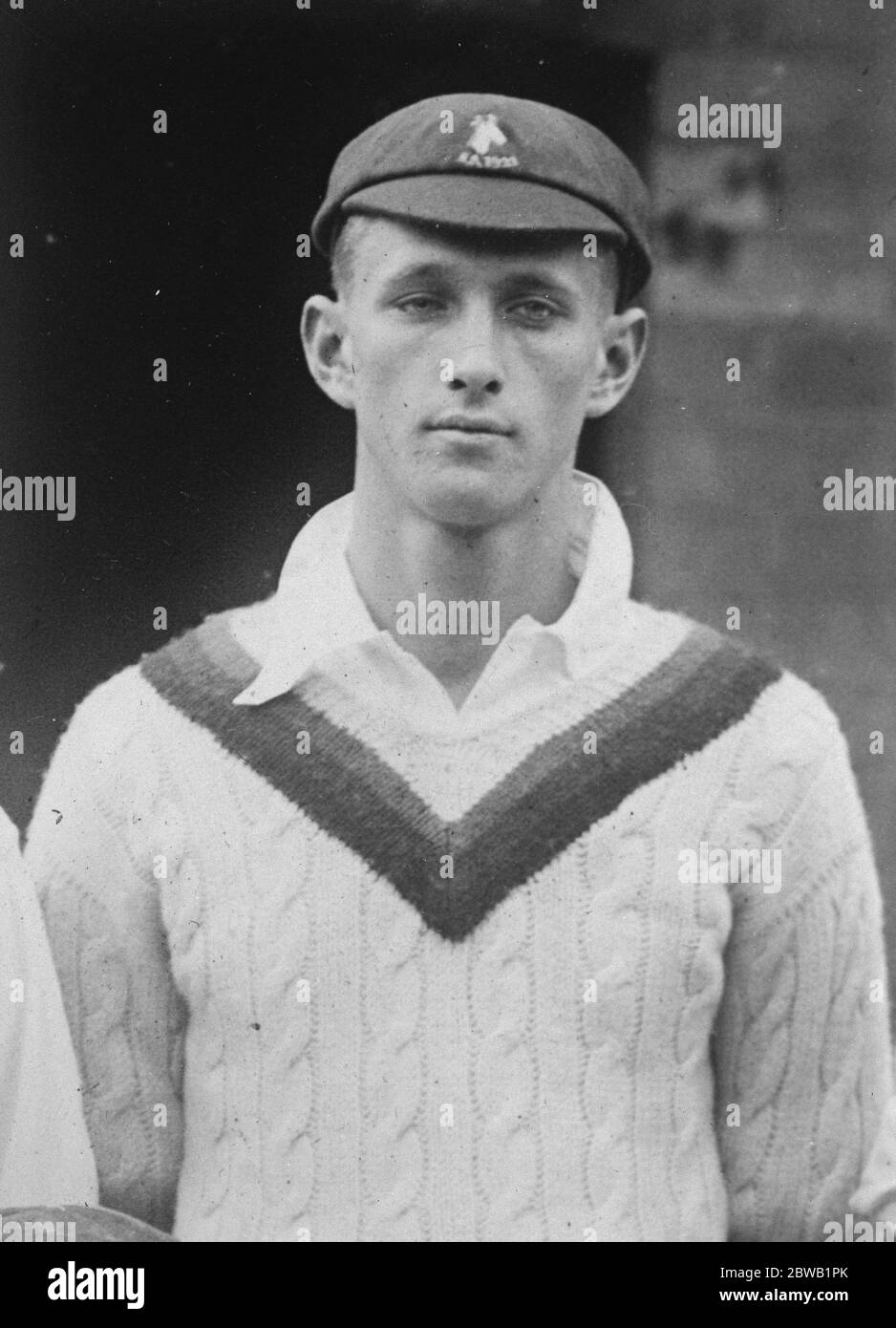 Eiulf Peter Buster Nupen Bowler sud-africain qui a pris la plupart des lickets contre le MCC lors du premier match test contre le MCC 25 janvier 1923 Banque D'Images