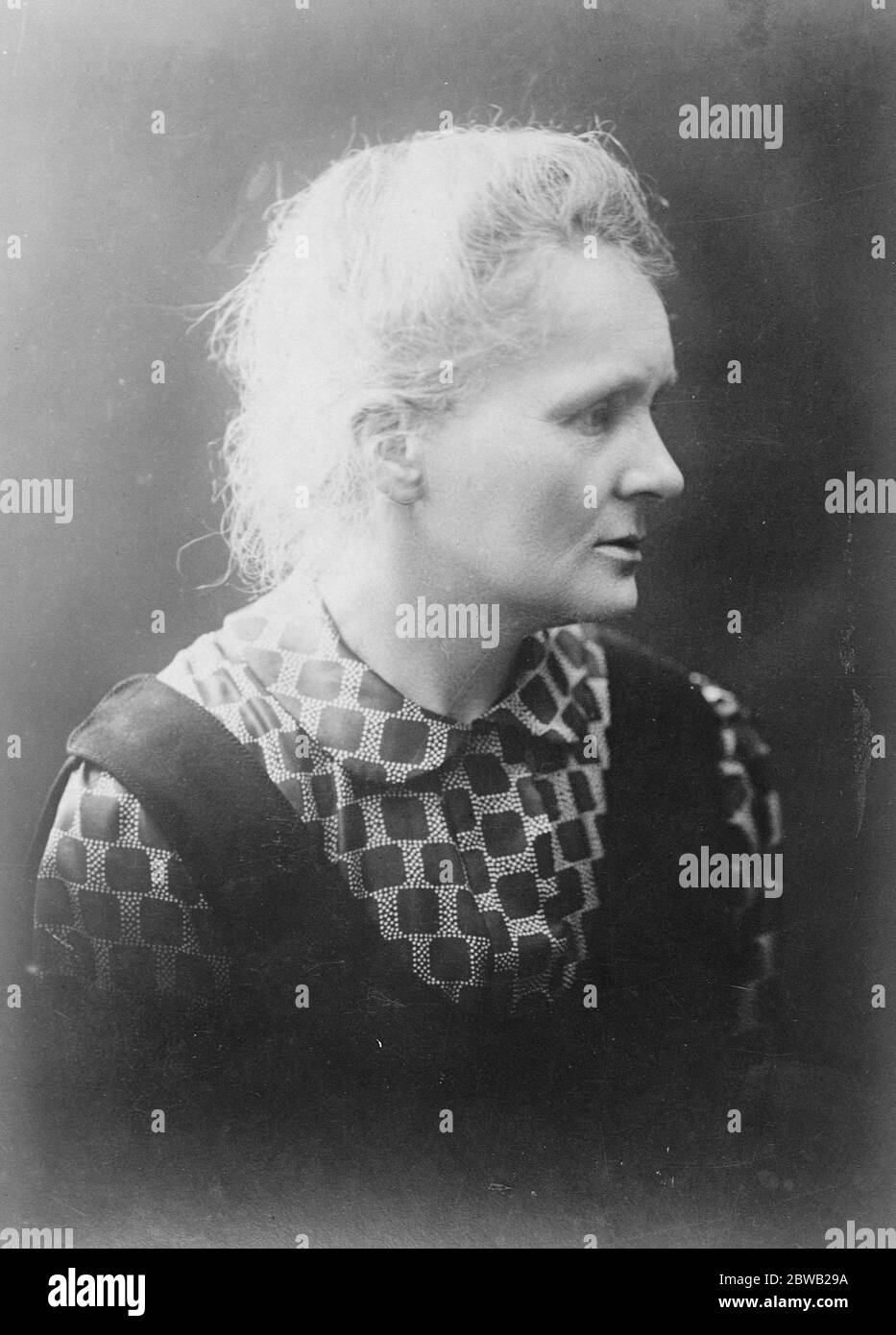 Madame Curie , la scientifique la plus célèbre du monde . 2 décembre 1922 Banque D'Images