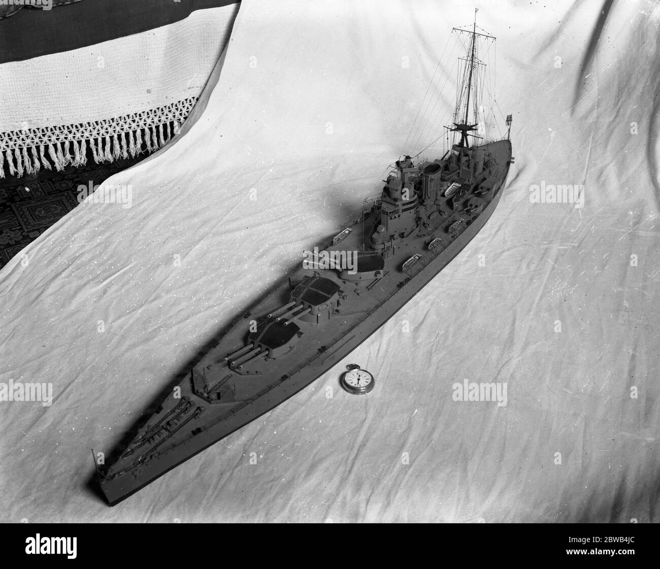 Le modèle de HMS Nelson de M. Norman ough a été présenté comme l'exposition britannique à l'exposition d'Anvers . 24 avril 1930 Banque D'Images