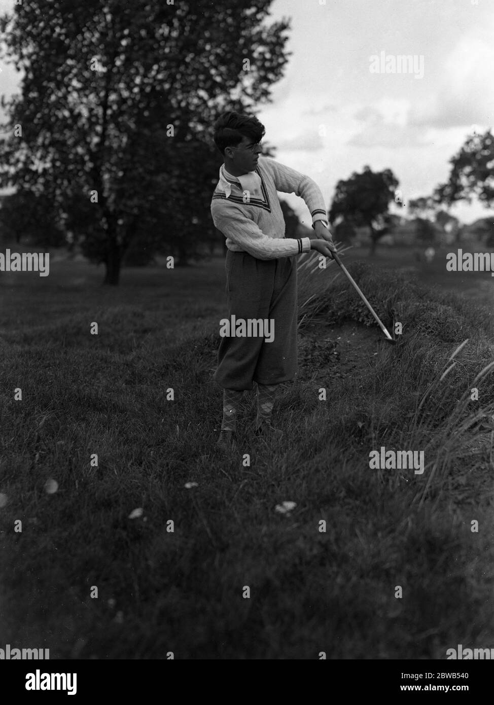 Championnat de golf pour garçons au club de golf de Fulwell , Middlesex . Lincoln Caber , qui a battu le record ( pro ) de Hollande à Gerrard's Cross . 19 août 1930 Banque D'Images