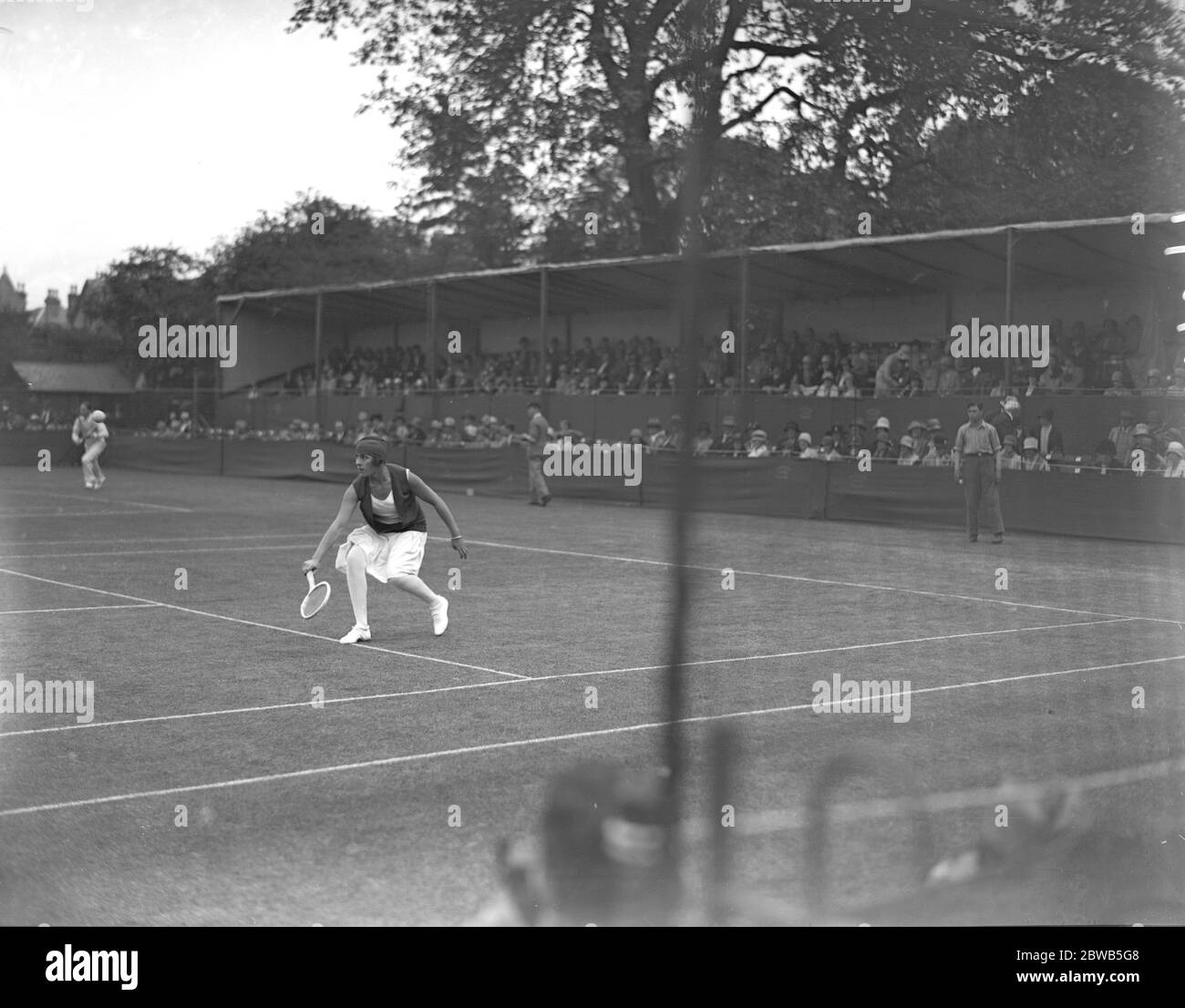 Au Tournoi de tennis de Beckenham , Mlle d'Alvarez sur le court . 1928 Banque D'Images