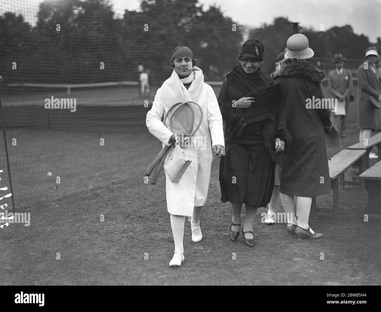 Au Tournoi de tennis de Beckenham , Mlle D ' Alvarez . 1928 Banque D'Images
