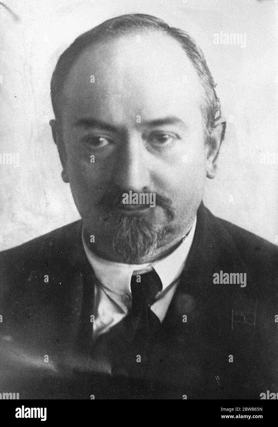 G V Tchitcherine , Commissaire populaire aux Affaires étrangères de l'URSS . 31 octobre 1924 Banque D'Images