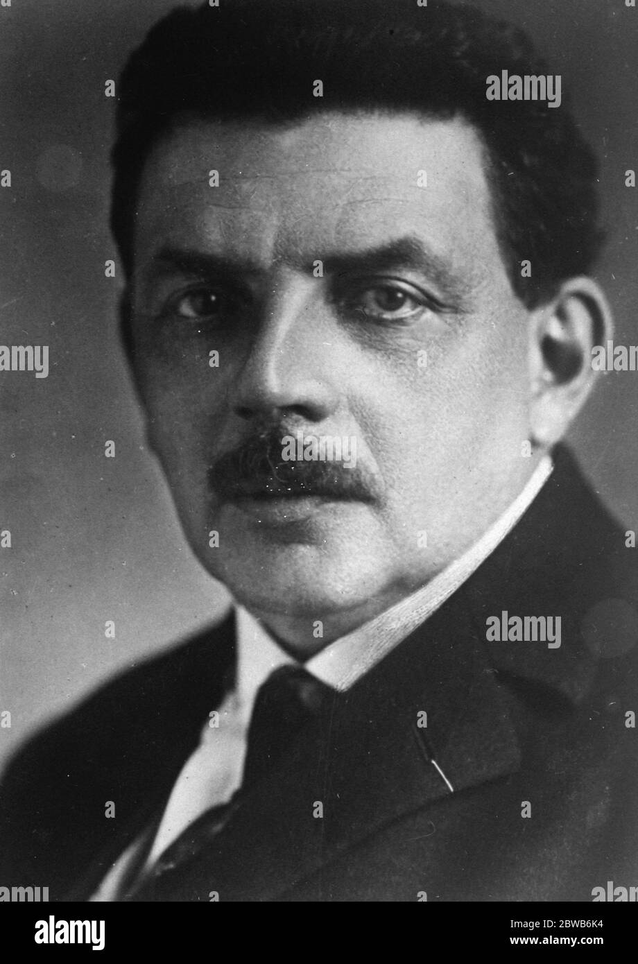 Edouard Marie Herriot , politicienne radicale française . 30 octobre 1924 Banque D'Images