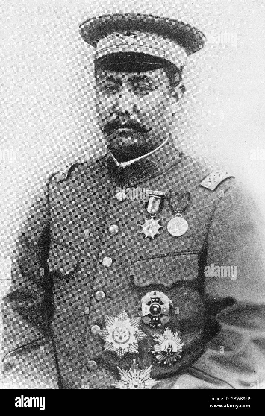 Général Yen HSI - Shan , gouverneur militaire de la province de Shansi et créateur d'un nouveau programme d'éducation populaire en Chine . 25 janvier 1925 Banque D'Images