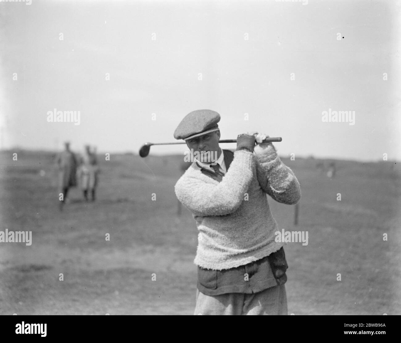 Championnat de golf amateur à Deal , Kent . Douglas Grant en jeu contre Robert Harris en demi-finale . 11 mai 1923 Banque D'Images