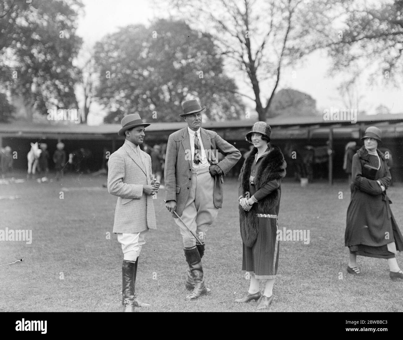 Polo à Hurlingham . Raja Hamit Singh , colonel Keighley , Mme McKay 18 mai 1925 Banque D'Images