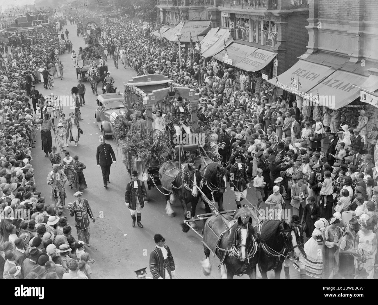 Carnaval de Southend sur la mer . 25 août 1937 Banque D'Images