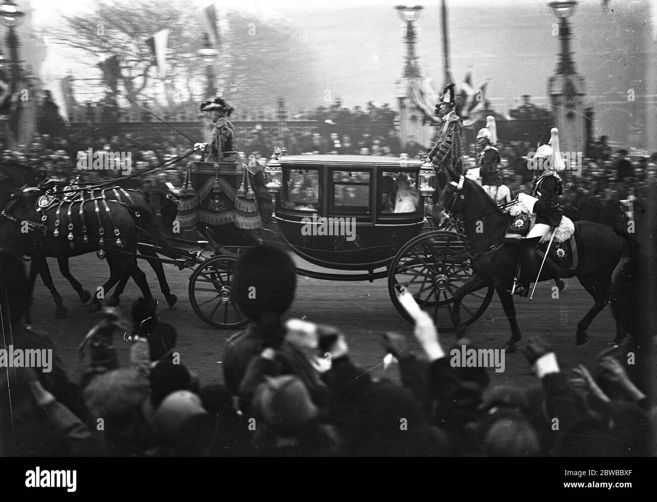 Mariage du duc de Kent et de la princesse Marina les entraîneurs royaux le 28 novembre 1934 Banque D'Images