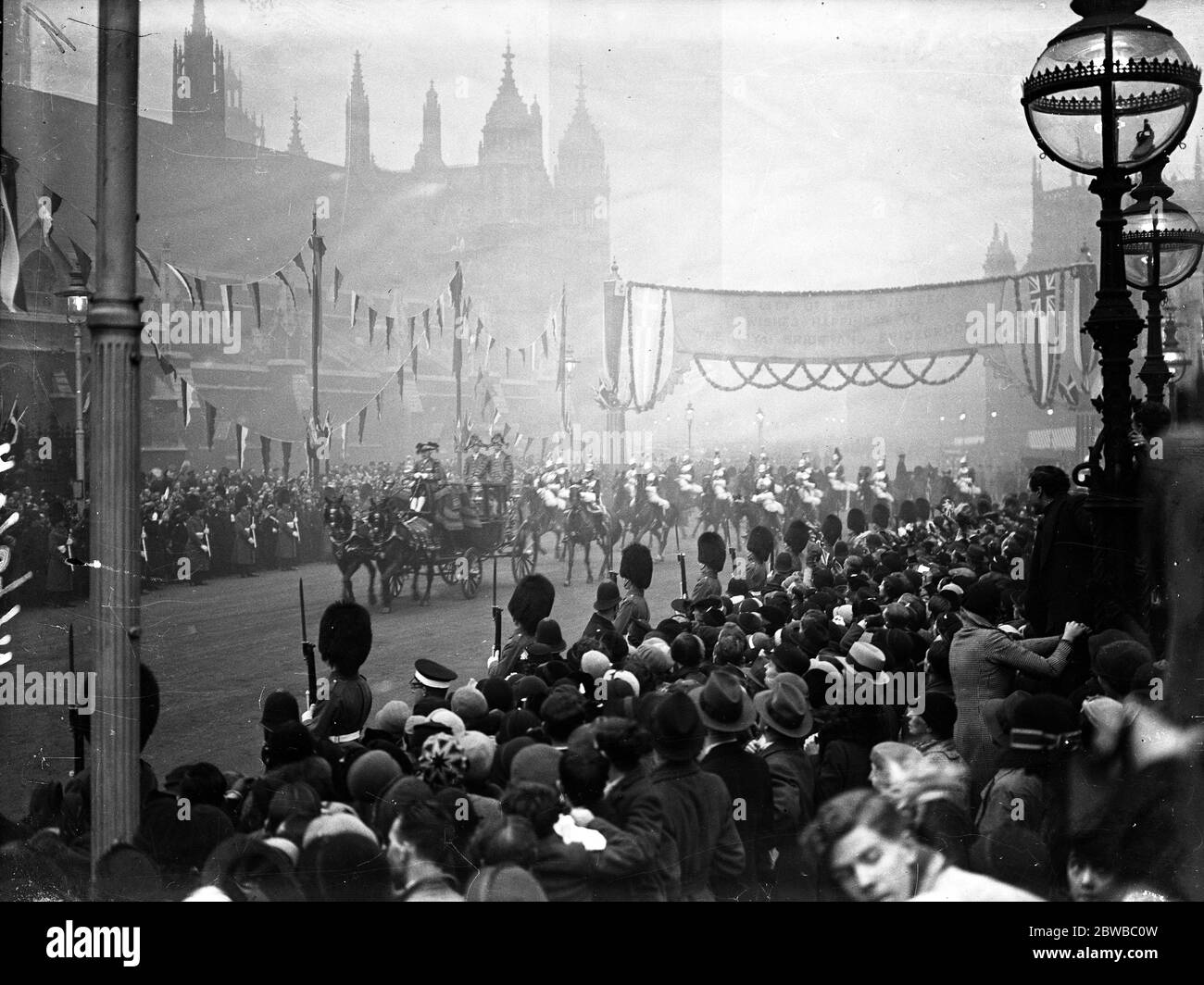 Mariage du duc de Kent et de la princesse Marina le 29 novembre 1934 Banque D'Images