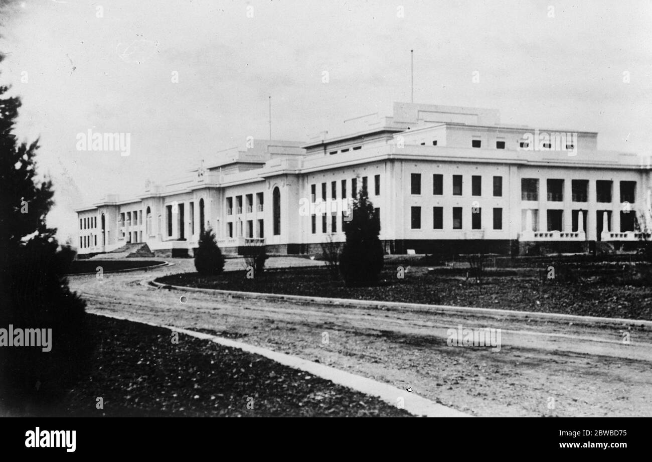 Parlement à Canberra , la nouvelle capitale australienne . 24 mars 1927 Banque D'Images