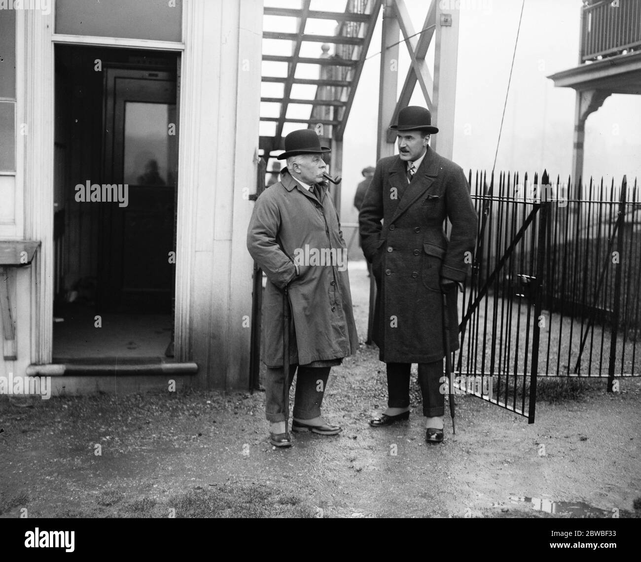 À gauche , M. Bridgeman , l'ex-secrétaire à l'intérieur , et le col Laurie ( sur la police ) . 24 janvier 1924 Banque D'Images