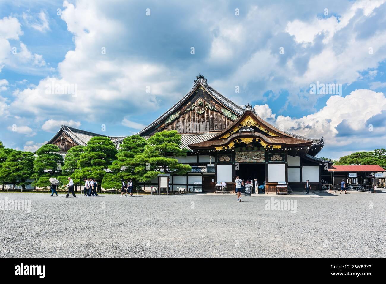 Kyoto, Japon, Asie - 3 septembre 2019 : vue sur le château de Nijo Banque D'Images