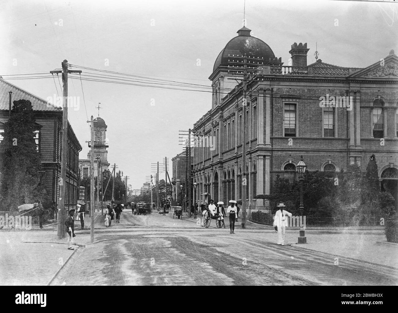 Grand tremblement de terre à Yokohama . Ville signalé sur un incendie . La poste . 3 septembre 1923 Banque D'Images