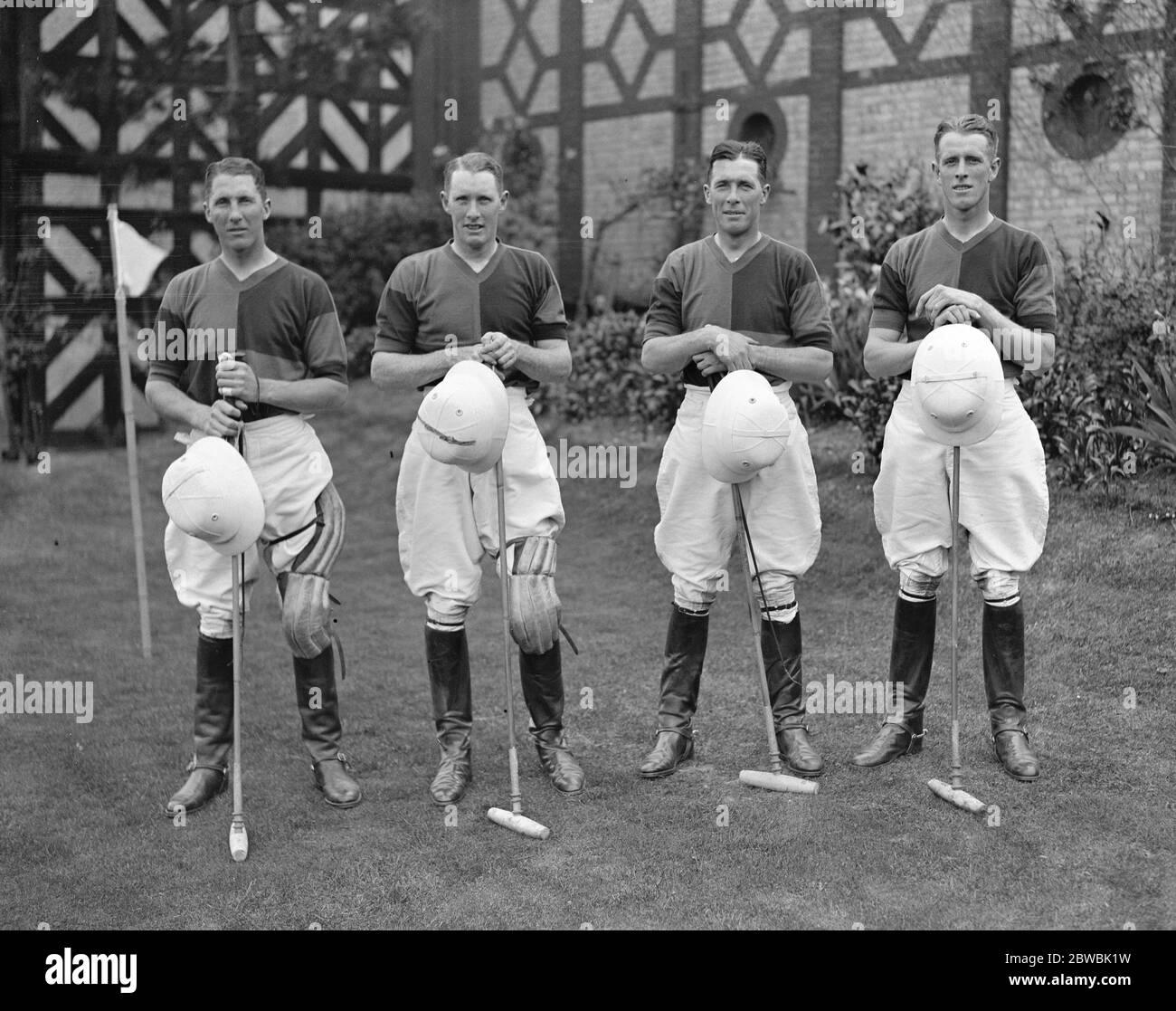 Polo à Ranelagh - l'équipe australienne qui se compose des frères Ashton . De gauche à droite ; PS , GG , James et RR Ashton . 19 mai 1930 Banque D'Images