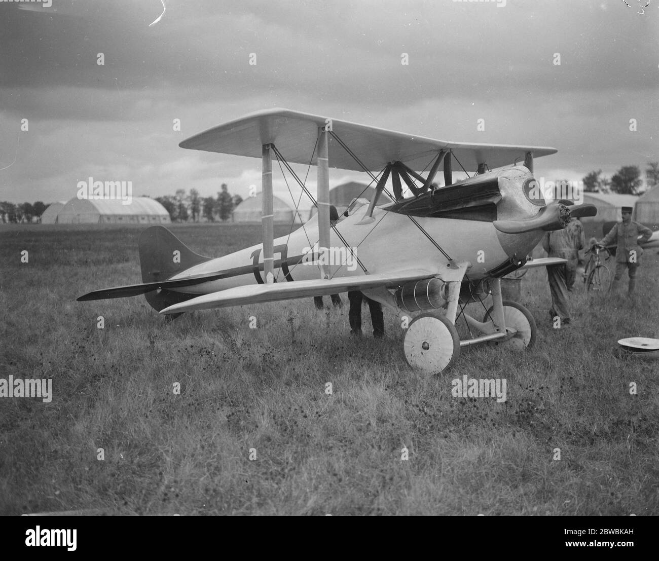 La course aérienne de l'année Résultats du procès en français Sidi Lecointe' s Hieuport 2 octobre 1920 Banque D'Images