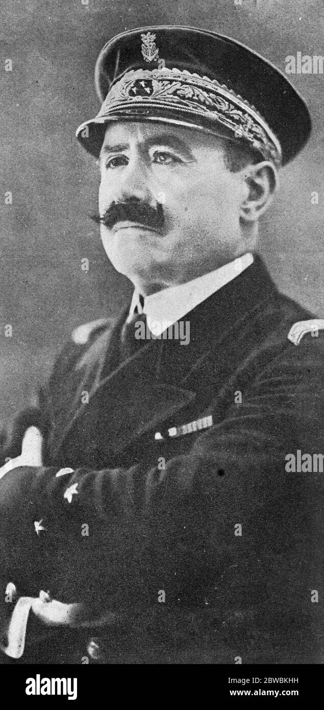 Nouveau chef d'état-major de la marine française . Vice-amiral Salaun , qui succédera au vice-amiral Grasset à titre de chef d'état-major général de la marine et de vice-président du Conseil suprême de la marine . 28 juillet 1924 Banque D'Images